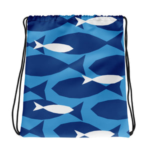 Sharks Swim Club Drawstring Bag