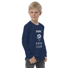 Load image into Gallery viewer, Sharks Swim Club Youth Long Sleeve Unisex Tee