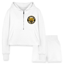 Load image into Gallery viewer, Upper Arlington Swim &amp; Dive Women’s Cropped Hoodie &amp; Jogger Short Set - white