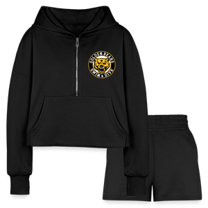 Upper Arlington Swim & Dive Women’s Cropped Hoodie & Jogger Short Set - black