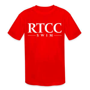 Rivertowne Redfish Swim Team Kids' Moisture Wicking Performance T-Shirt - red
