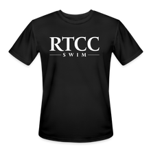 Load image into Gallery viewer, Rivertowne Redfish Swim Team Men’s Moisture Wicking Performance T-Shirt - black