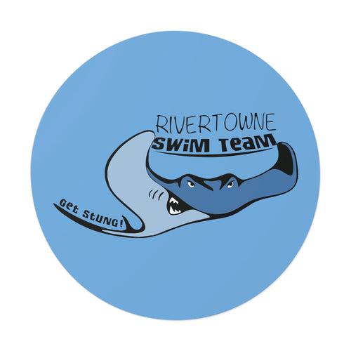 Rivertowne on the Wando Swim Team Round Vinyl Stickers
