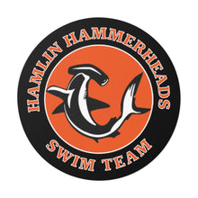 Load image into Gallery viewer, Hamlin Hammerheads Swim Team Round Vinyl Stickers