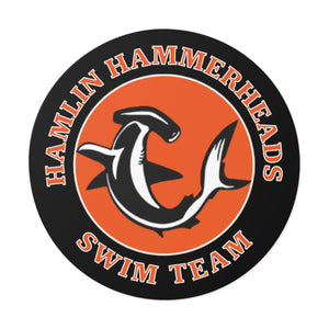 Hamlin Hammerheads Swim Team Round Vinyl Stickers