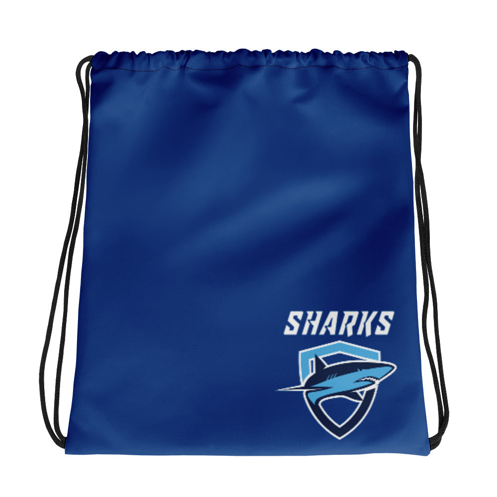 Sharks Swim Club Drawstring Bag
