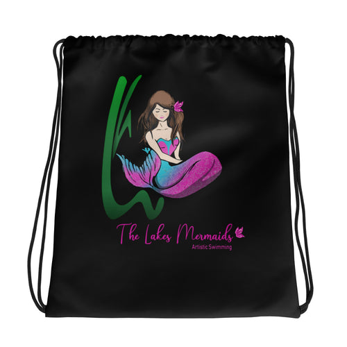 The Lakes Mermaids Drawstring Bag
