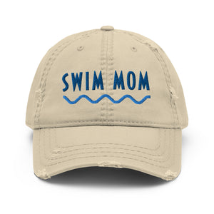 Swim Mom Distressed Dad Hat
