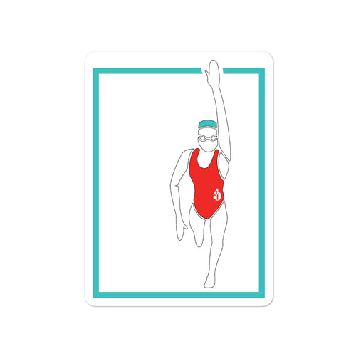 Female Swimmer Sticker