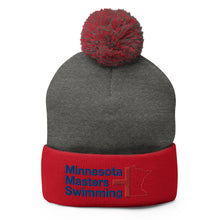 Load image into Gallery viewer, Minnesota Masters Swimming Pom-Pom Beanie