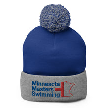 Load image into Gallery viewer, Minnesota Masters Swimming Pom-Pom Beanie