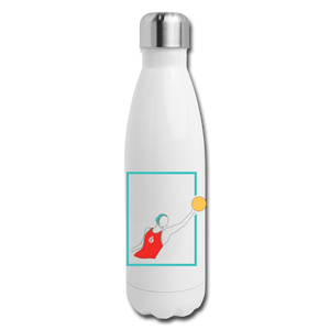 Female Water Polo Insulated Stainless Steel Water Bottle - white