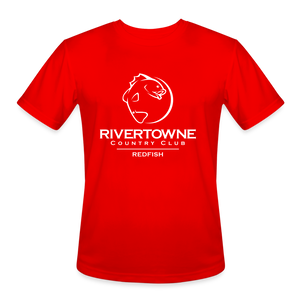 Rivertowne Redfish Swim Team Men’s Moisture Wicking Performance T-Shirt - red