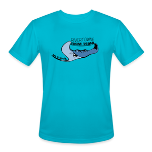 Rivertowne on the Wando Swim Team Men’s Moisture Wicking Performance T-Shirt - turquoise