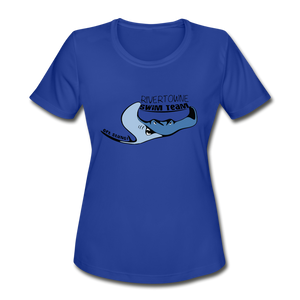 Rivertowne on the Wando Swim Team Women's Moisture Wicking Performance T-Shirt - royal blue