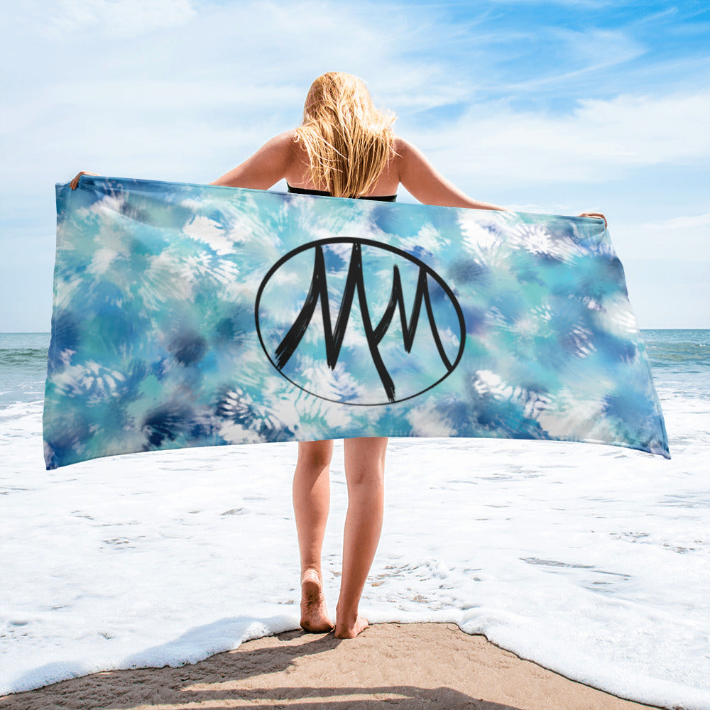 Mandy Marquardt Light Blue Tie Dye Towel