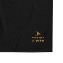 Load image into Gallery viewer, Swim Like A. Fish Embroidered Turkish Cotton Towel