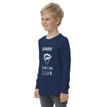Load image into Gallery viewer, Sharks Swim Club Youth Long Sleeve Unisex Tee
